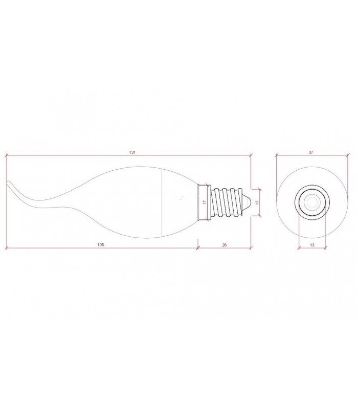 Bombilla LED Vela Fantasía 4W 320Lm IP20 120º E14