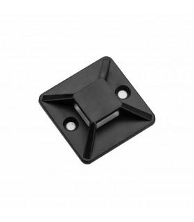 Base Autoadhesiva 2 Vías 3.6mm Negro 100 uds