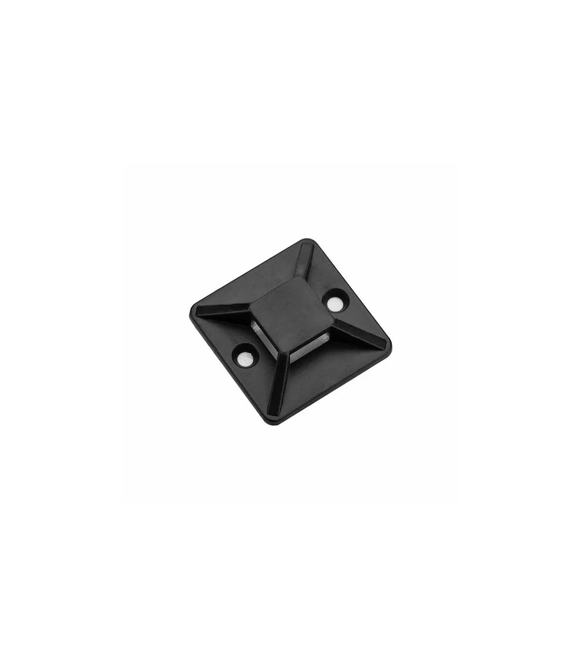 Base Autoadhesiva 2 Vías 3.6mm Negro 100 uds