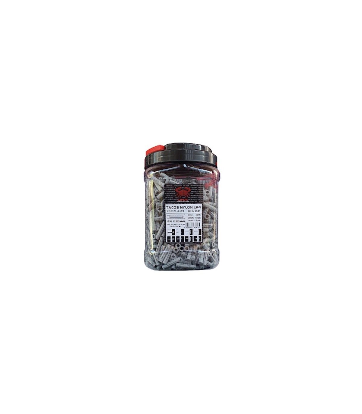 Bote Taco de Nylon LP4 Ø8x40mm 500uds