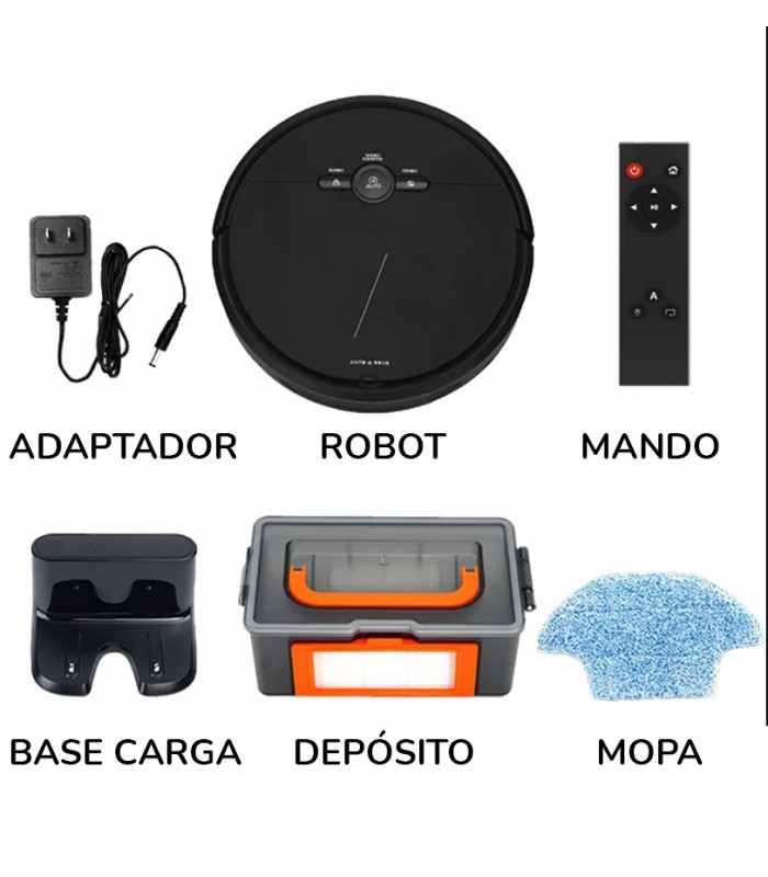 Robot Aspirador SmartHome Mimotec 2300Pa Wifi 2.0
