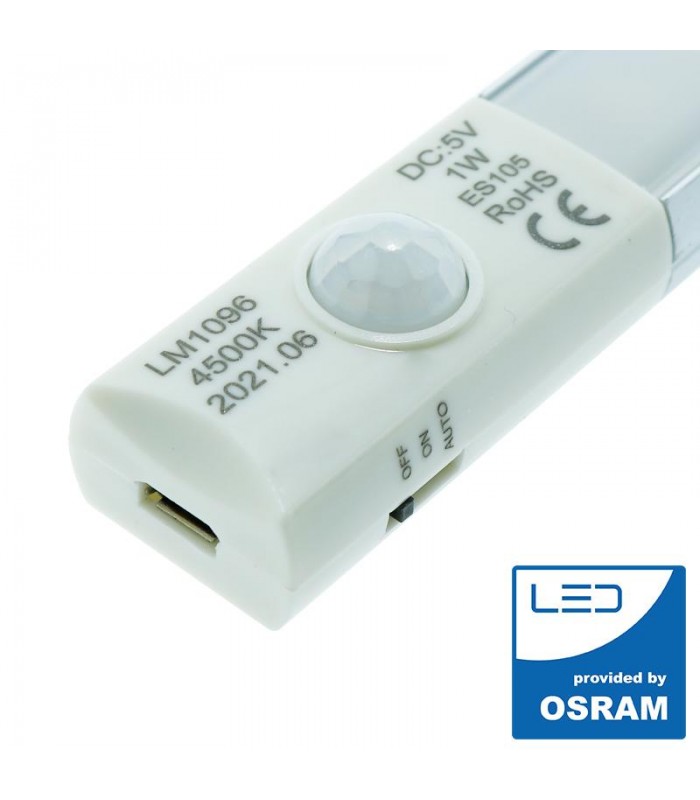 Barra Lineal Armario con Sensor 1W Osram