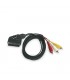 Euroconector Macho a 3XRCA Macho+Inter IN/OUT