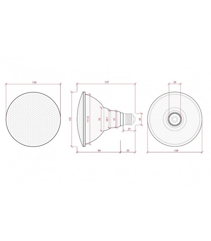 Lámpara LED PAR38 18W 700Lm 120º E27 IP65 Color