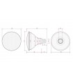 Lámpara LED PAR38 18W 700Lm 120º E27 IP65 Color