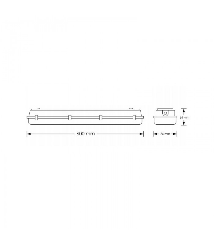 Pantalla Estanca 36W 3600Lm 120cm IP65 IK05