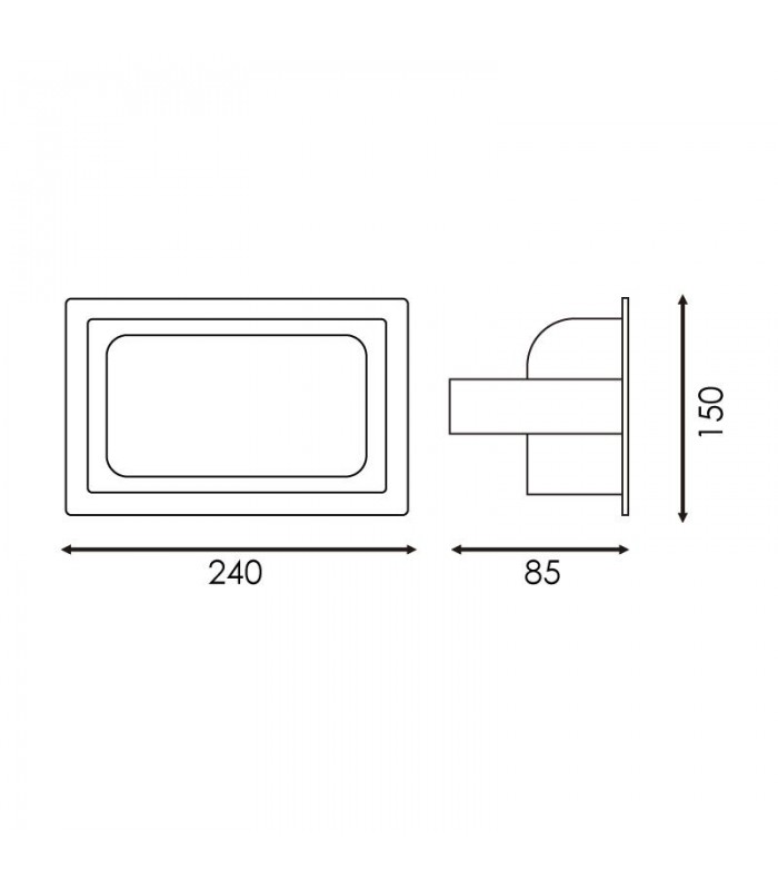 Foco Empotrable Rectangular 36W 3600Lm IP20 CCT