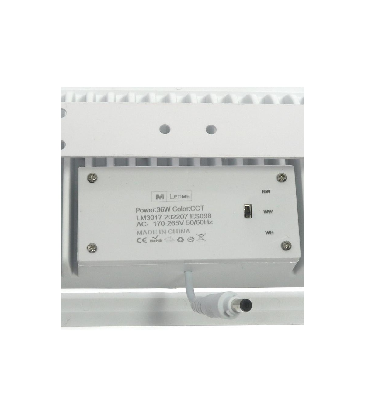 Foco Empotrable Rectangular 36W 3600Lm IP20 CCT