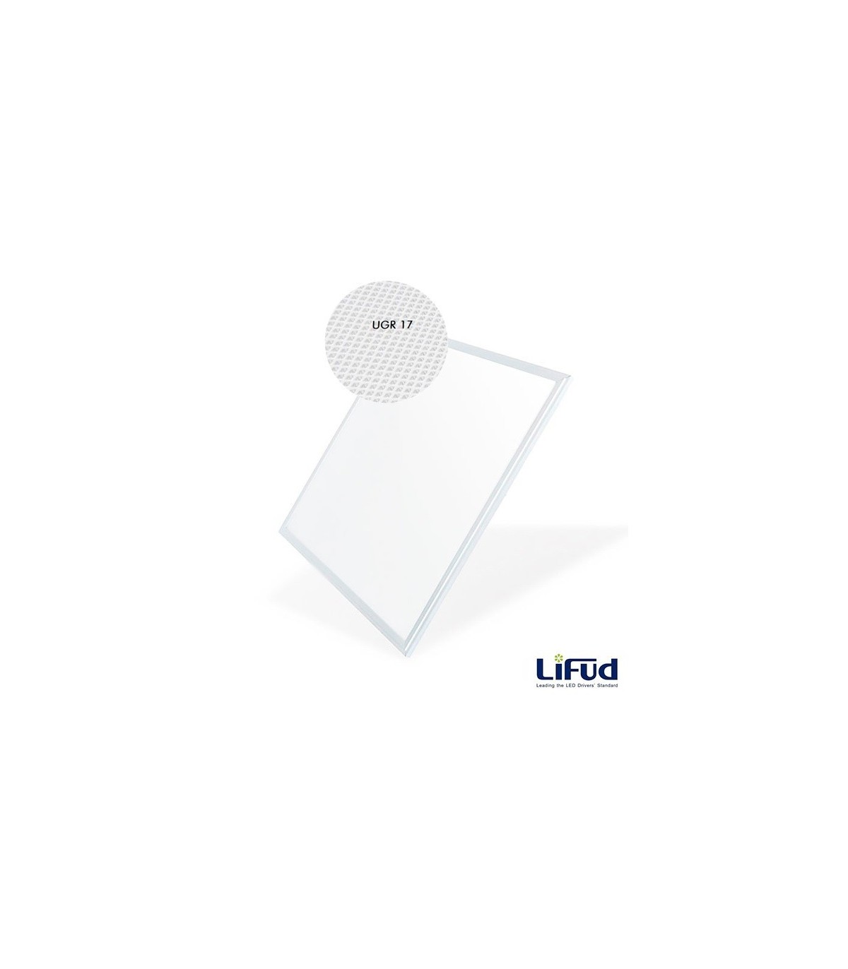 Panel LED LIFUD 48W 4.800Lm UGR17 60x60cm 120º IP40 Marco Blanco