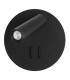 Aplique Manet Redondo Negro 2+6W 130+450Lm 4000K