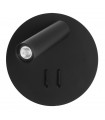 Aplique Manet Redondo Negro 2+6W 130+450Lm 4000K