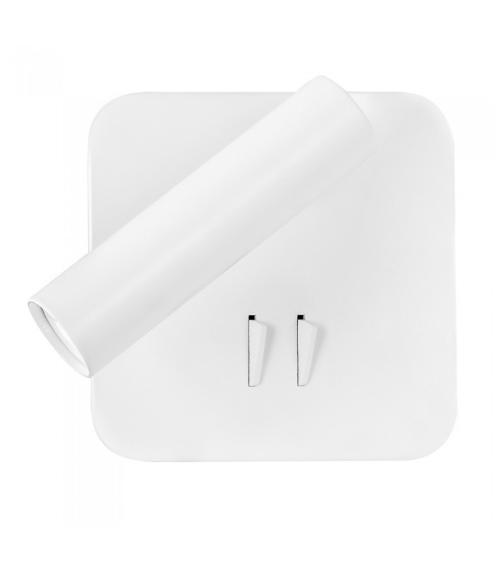 Aplique Manet Cuadrado Blanco 2+6W 130+450Lm 4000K