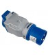 Adaptador Industrial Clavija Industrial a Base Doméstica 2P + T 16A 230V IP44