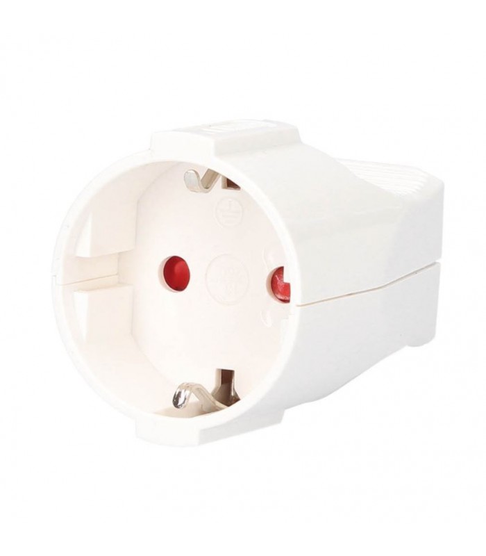 Base Aérea Schuko 10 / 16A 250V Blanco