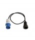 Prolongador Clavija Cetac 3P (2P + T)  16A a Base Schuko
