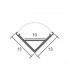 Perfil Aluminio Esquina MINI L 45º Superficie -2 Metros-