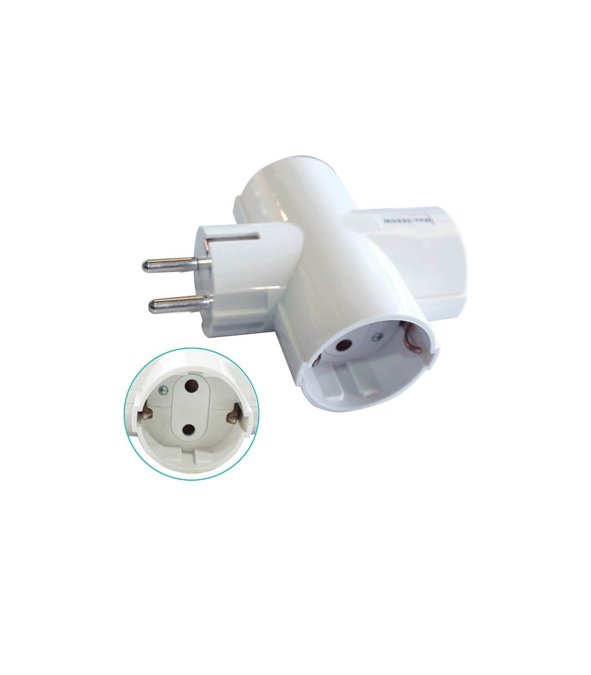 Ladrón Triple Salida Schuko 3500W 16A 250V