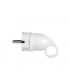 Clavija Bipolar Agarre Ergonómico 4.8mm Blanco