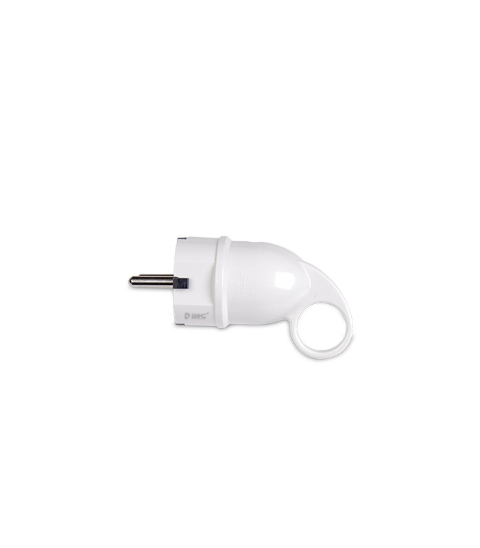 Clavija Bipolar Agarre Ergonómico 4.8mm Blanco