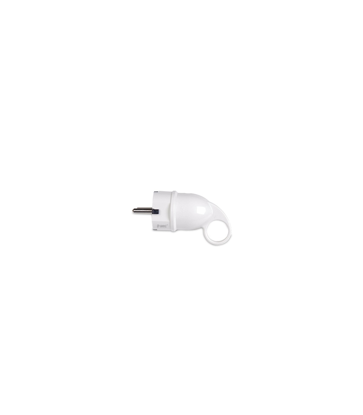 Clavija Bipolar Agarre Ergonómico 4.8mm Blanco