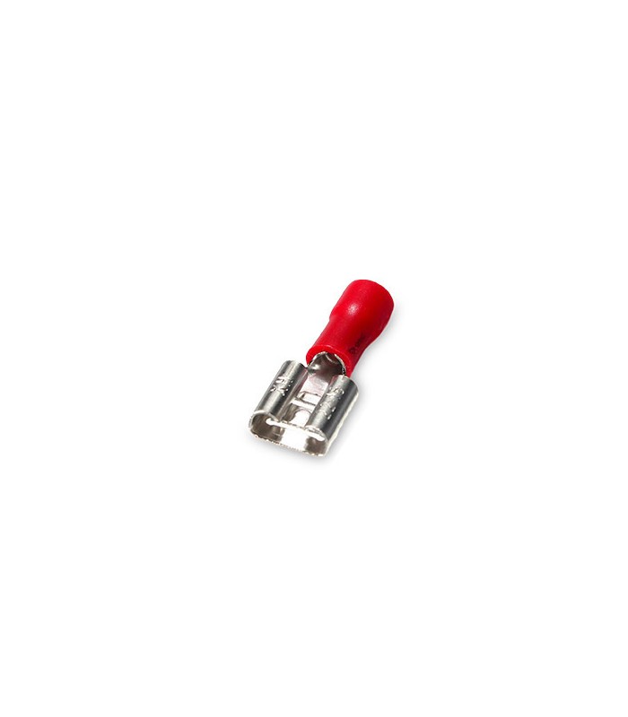Enchufable Hembra Plano 5.6/1.5mm Rojo 50 uds