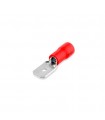 Enchufable Macho Plano 6.35/1.5mm Rojo 50 uds