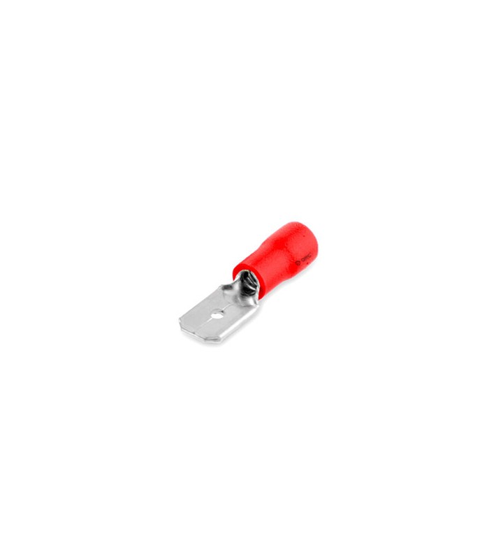 Enchufable Macho Plano 2.8/1.5mm Rojo 50 uds