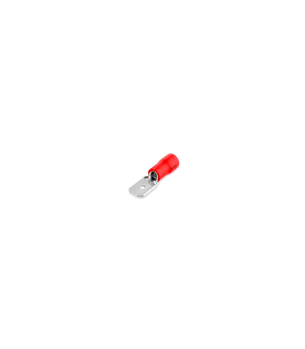 Enchufable Macho Plano 2.8/1.5mm Rojo 50 uds