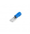 Enchufable Macho Plano 4.75 / 1.5mm Azul 50 uds