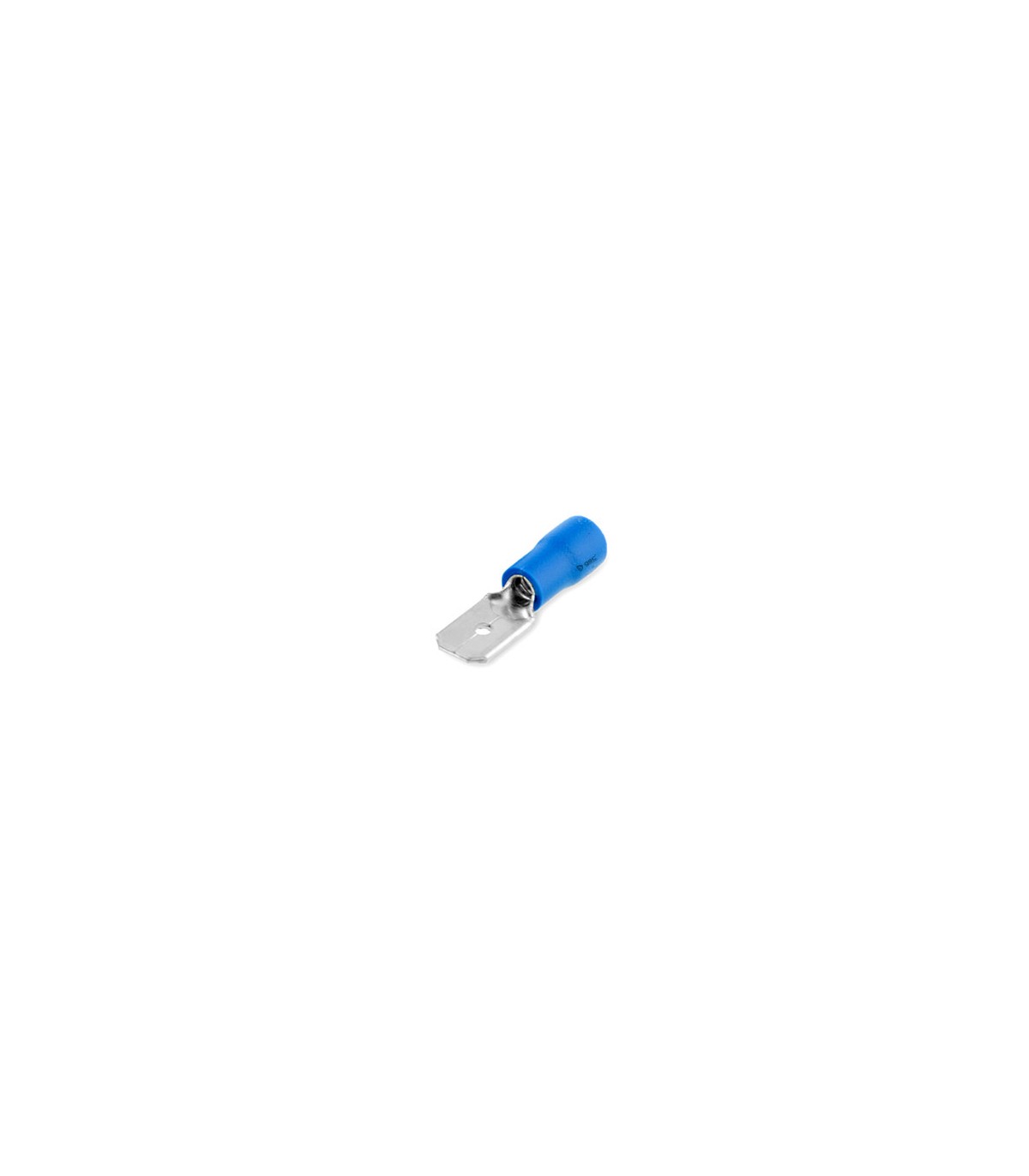 Enchufable Macho Plano 4.75 / 1.5mm Azul 50 uds
