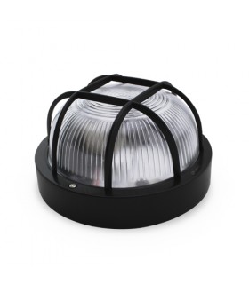 Aplique Redondo PVC E27 Max 60W Negro