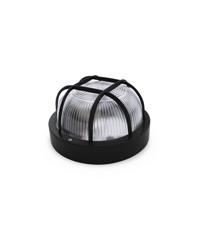 Aplique Redondo PVC E27 Max 60W Negro