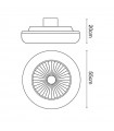 Ventilador Aero DC 40W 2400Lm 4 Aspas Blanco CCT