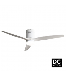 Ventilador de Techo AGUILON DC Blanco 20W 2450LM 3 Aspas Blanco CCT