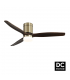 Ventilador de Techo AGUILON DC Cuero 20W 2450LM 3 Aspas Roble CCT