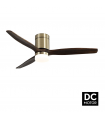 Ventilador de Techo AGUILON DC Cuero 20W 2450LM 3 Aspas Roble CCT