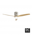Ventilador de Techo AGUILON DC Níquel 20W 2450LM 3 Aspas Haya CCT