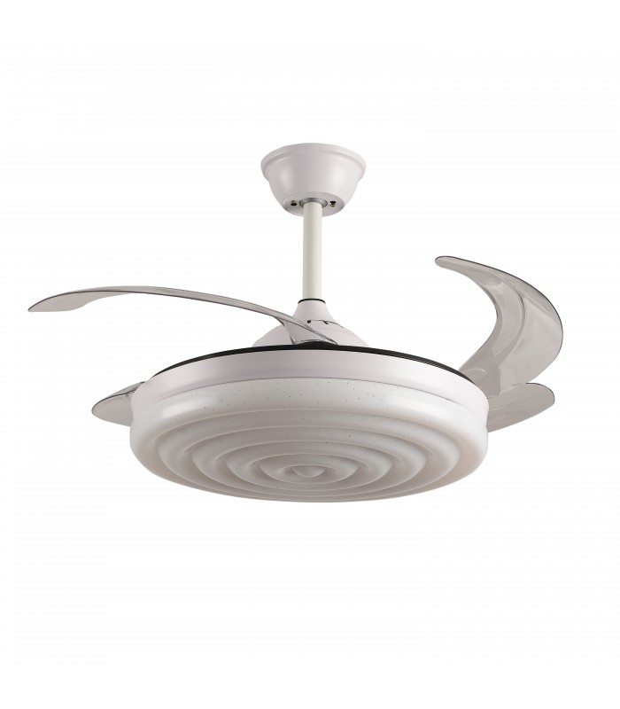 Ventilador Arcos DC 72W 6480Lm 4 Aspas Blanco APP Tuya CCT