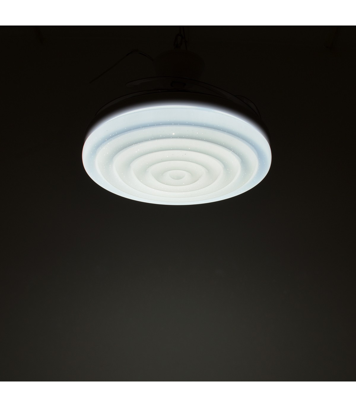 Ventilador Arcos DC 72W 6480Lm 4 Aspas Blanco APP Tuya CCT