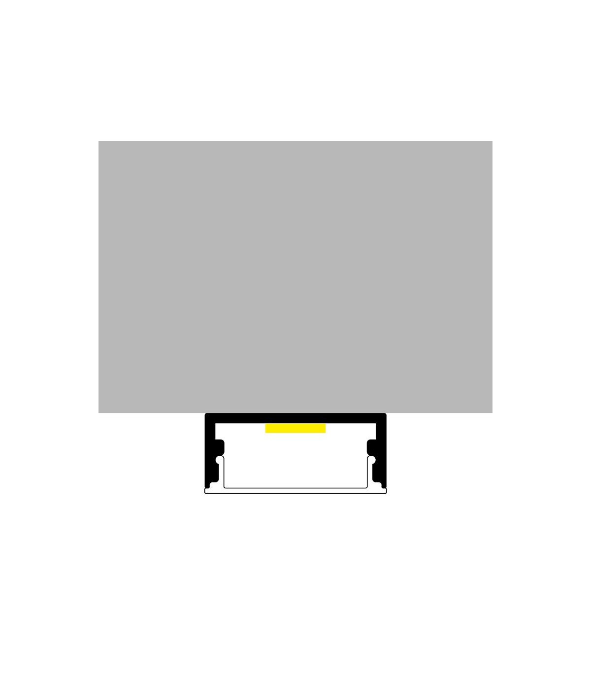 Perfil Aluminio MINIM Superficie -2 Metros-