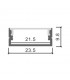 Perfil Aluminio MINIM Superficie -2 Metros-