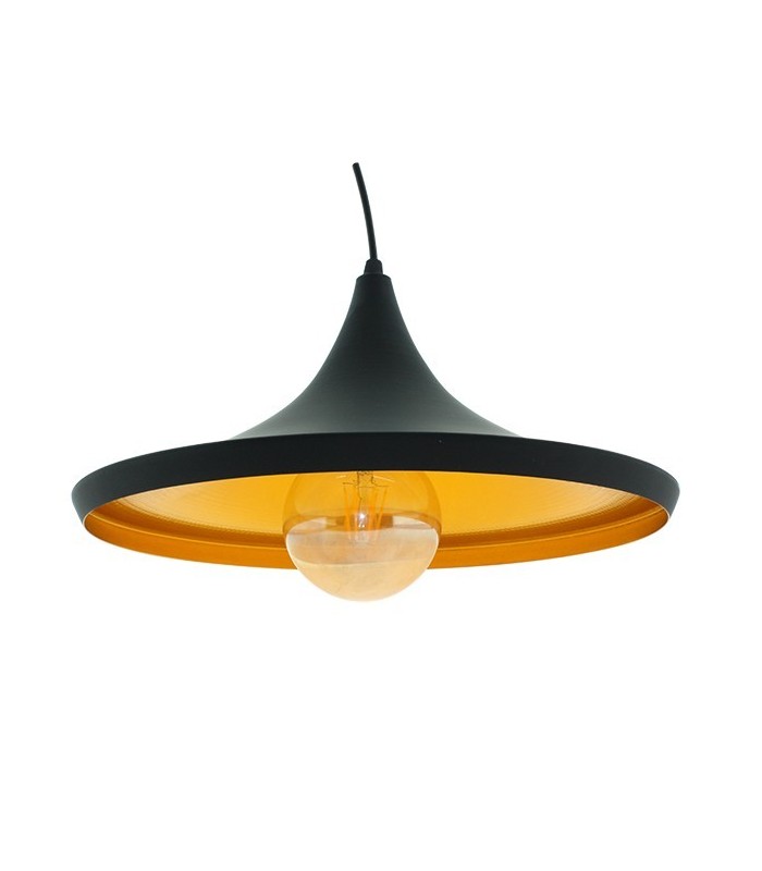 Lámpara de techo Vintage Lenn Negro/Ambar E27
