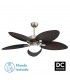 Ventilador de Techo BORASCO Níquel DC 24W 2950Lm 5 Aspas Marrón CCT