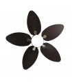 Ventilador de Techo BORASCO Níquel DC 24W 2950Lm 5 Aspas Marrón CCT