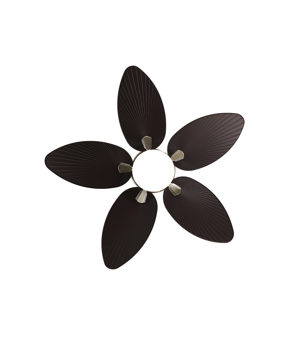 Ventilador de Techo BORASCO Níquel DC 24W 2950Lm 5 Aspas Marrón CCT