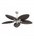 Ventilador de Techo BORASCO Níquel DC 24W 2950Lm 5 Aspas Marrón CCT