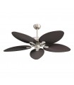 Ventilador de Techo BORASCO Níquel DC 24W 2950Lm 5 Aspas Marrón CCT