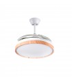 Ventilador LED Cosmos DC 72W 4 aspas 6480Lm Blanco / Haya CCT