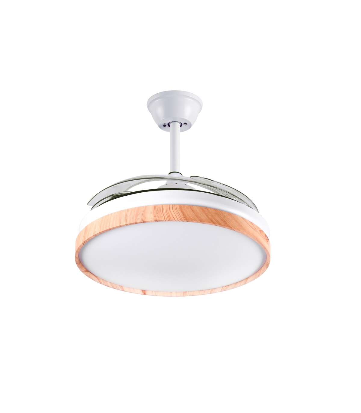 Ventilador LED Cosmos DC 72W 4 aspas 6480Lm Blanco / Haya CCT