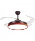 Ventilador LED Cosmos DC 72W 4 aspas 6480Lm Marrón / Cerezo CCT